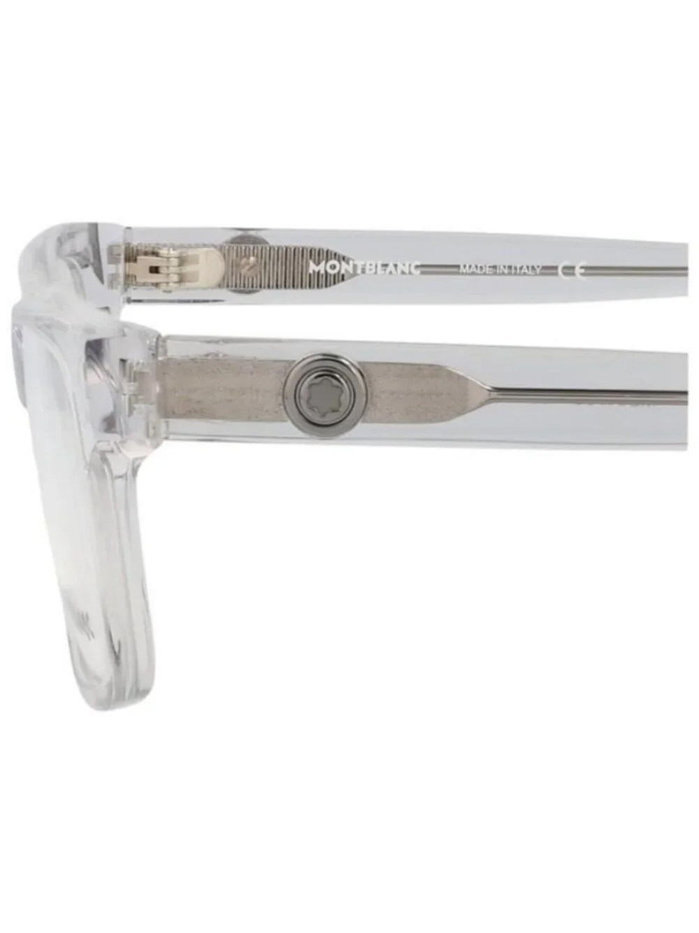 New Montblanc Mens Square/Rectangle Grey Grey Transparent Fashion Designer Eyegl